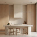 custom stone kitchen hoods in Moonlight Beige Limestone - Image 1