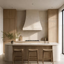 stone vent hood in Moonlight Beige Limestone - Image 3