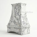 range hood stone in Calacatta White Marble - Image 2
