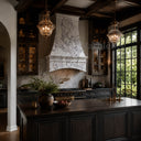 range hood stone in Calacatta White Marble - Image 4