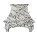limestone range hood in Calacatta White Marble - Image 2