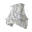 limestone range hood in Calacatta White Marble - Image 3