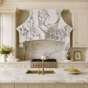 limestone hood range in Calacatta White Marble - Image 2