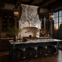 Marble range hood in Calacatta White Marble - Image 1