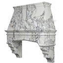 custom stone kitchen hoods in Calacatta White Marble - Image 2