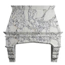 custom stone kitchen hoods in Calacatta White Marble - Image 3