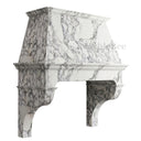 Natural Stone range hood in Calacatta White Marble - Image 2