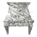 marble range hood in Calacatta White Marble - Image 3