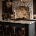 marble kitchen hood in Calacatta White Marble - Image 4
