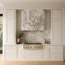 marble range hood in Calacatta White Marble - Image 1