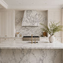 marble kitchen hood in Calacatta White Marble - Image 1