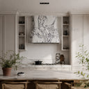 custom stone kitchen hoods in Calacatta White Marble - Image 1