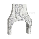 Natural Stone range hood in Calacatta White Marble - Image 2