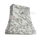 marble range hood in Calacatta White Marble - Image 2
