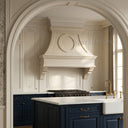 marble vent hood in Crema Marfil Premium - Image 1