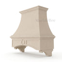 custom stone kitchen hoods in Crema Marfil Premium - Image 2