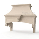 marble range hood in Crema Marfil Premium - Image 2