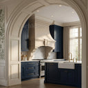 marble kitchen hood in Crema Marfil Premium - Image 1