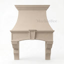 marble kitchen hood in Crema Marfil Premium - Image 2