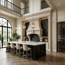 marble kitchen hood in Crema Marfil Premium - Image 4