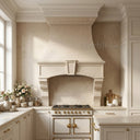 marble kitchen hood in Crema Marfil Premium - Image 6