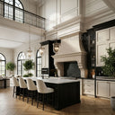 marble vent hood in Crema Marfil Premium - Image 3