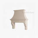 marble vent hood in Crema Marfil Premium - Image 5