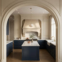 custom stone kitchen hoods in Crema Marfil Premium - Image 3