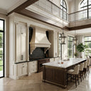 marble range hood in Crema Marfil Premium - Image 4