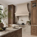 marble range hood in Crema Marfil Premium - Image 5