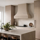 marble vent hood in Crema Marfil Premium - Image 4