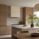 custom stone kitchen hoods in Crema Marfil Premium - Image 5
