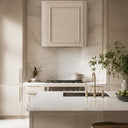 marble range hood in Crema Marfil Premium - Image 4