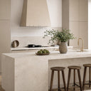marble kitchen hood in Crema Marfil Premium - Image 5
