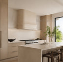 custom stone kitchen hoods in Crema Marfil Premium - Image 4