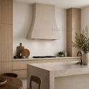 marble range hood in Crema Marfil Premium - Image 4