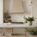 marble range hood in Crema Marfil Premium - Image 5