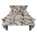 marble vent hood in Calacatta viola - Image 4