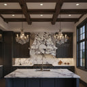 custom stone kitchen hoods in Calacatta viola - Image 1