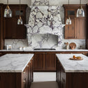 Natural Stone range hood in Calacatta viola - Image 3