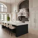 marble range hood in Calacatta viola - Image 3