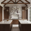 marble kitchen hood in Calacatta viola - Image 3