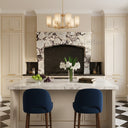 marble kitchen hood in Calacatta viola - Image 1