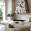 marble range hood in Calacatta viola - Image 1
