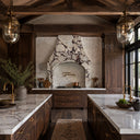 Stone vent hood in Calacatta viola - Image 1