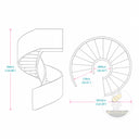 Marble Curved Staircase in Calacatta White Marble - Image 11