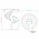 Marble Helical Staircase in Calacatta White Marble - Image 11