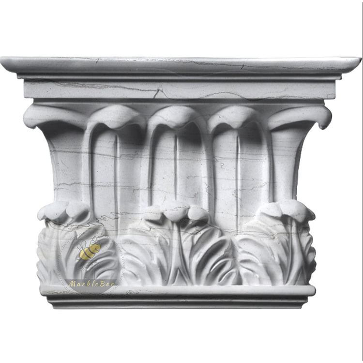 White Marble Simplified Corinthian Capital