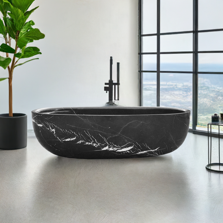 Marble Bathtub made of black marble Nero Marguia