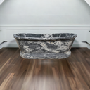 Marble tub French bateau design